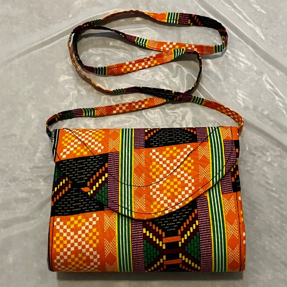 Multicolored African Fabric handbag - Picture 1 of 8